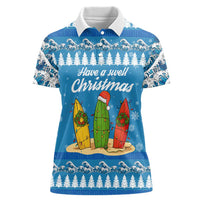 Surfer Swell Christmas Women Polo Shirt Xmas Holiday Patterns - Wonder Print Shop