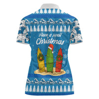 Surfer Swell Christmas Women Polo Shirt Xmas Holiday Patterns - Wonder Print Shop
