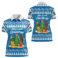 Surfer Swell Christmas Women Polo Shirt Xmas Holiday Patterns - Wonder Print Shop
