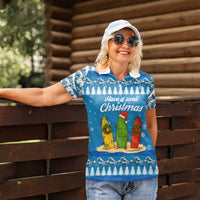 Surfer Swell Christmas Women Polo Shirt Xmas Holiday Patterns - Wonder Print Shop