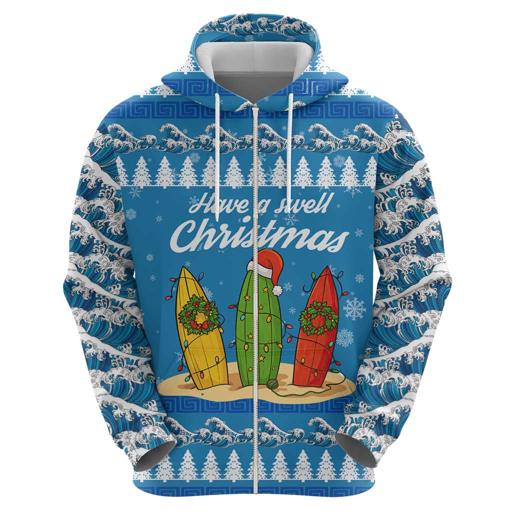 Surfer Swell Christmas Zip Hoodie Xmas Holiday Patterns - Wonder Print Shop