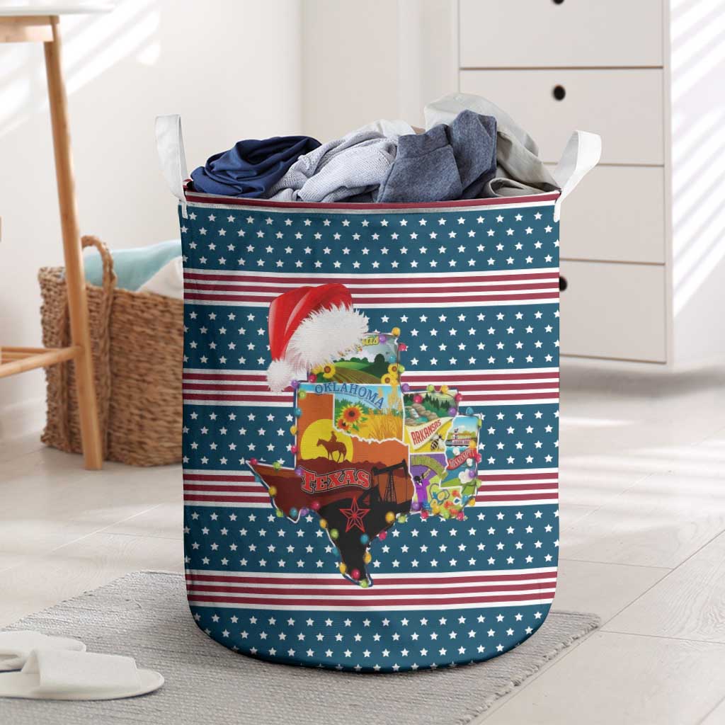 Texas Xmas Christmas Christmas Yall Christmas Laundry Basket Xmas Holiday Patterns - Wonder Print Shop