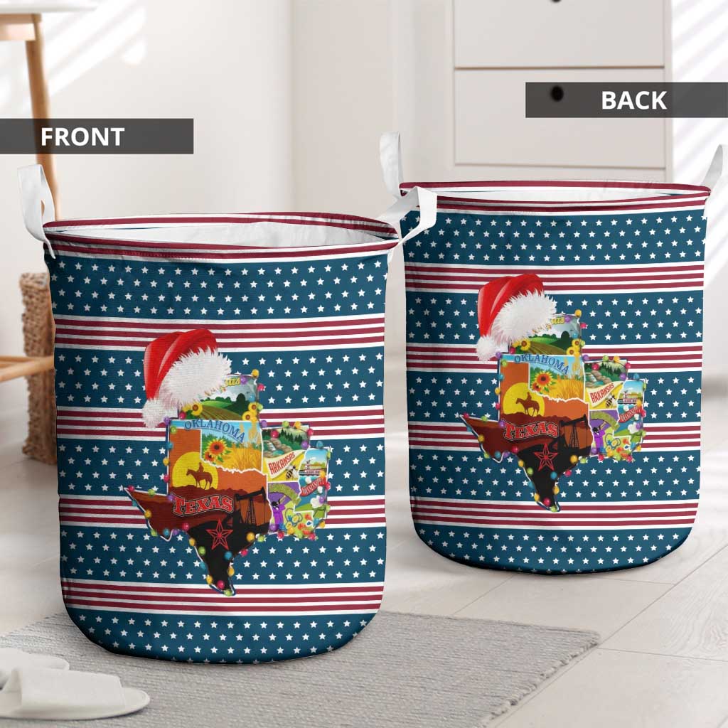 Texas Xmas Christmas Christmas Yall Christmas Laundry Basket Xmas Holiday Patterns - Wonder Print Shop
