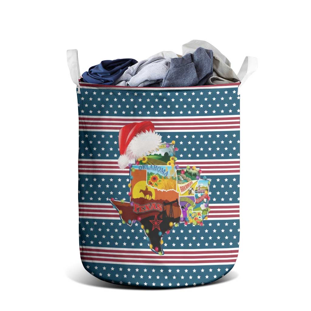 Texas Xmas Christmas Christmas Yall Christmas Laundry Basket Xmas Holiday Patterns - Wonder Print Shop