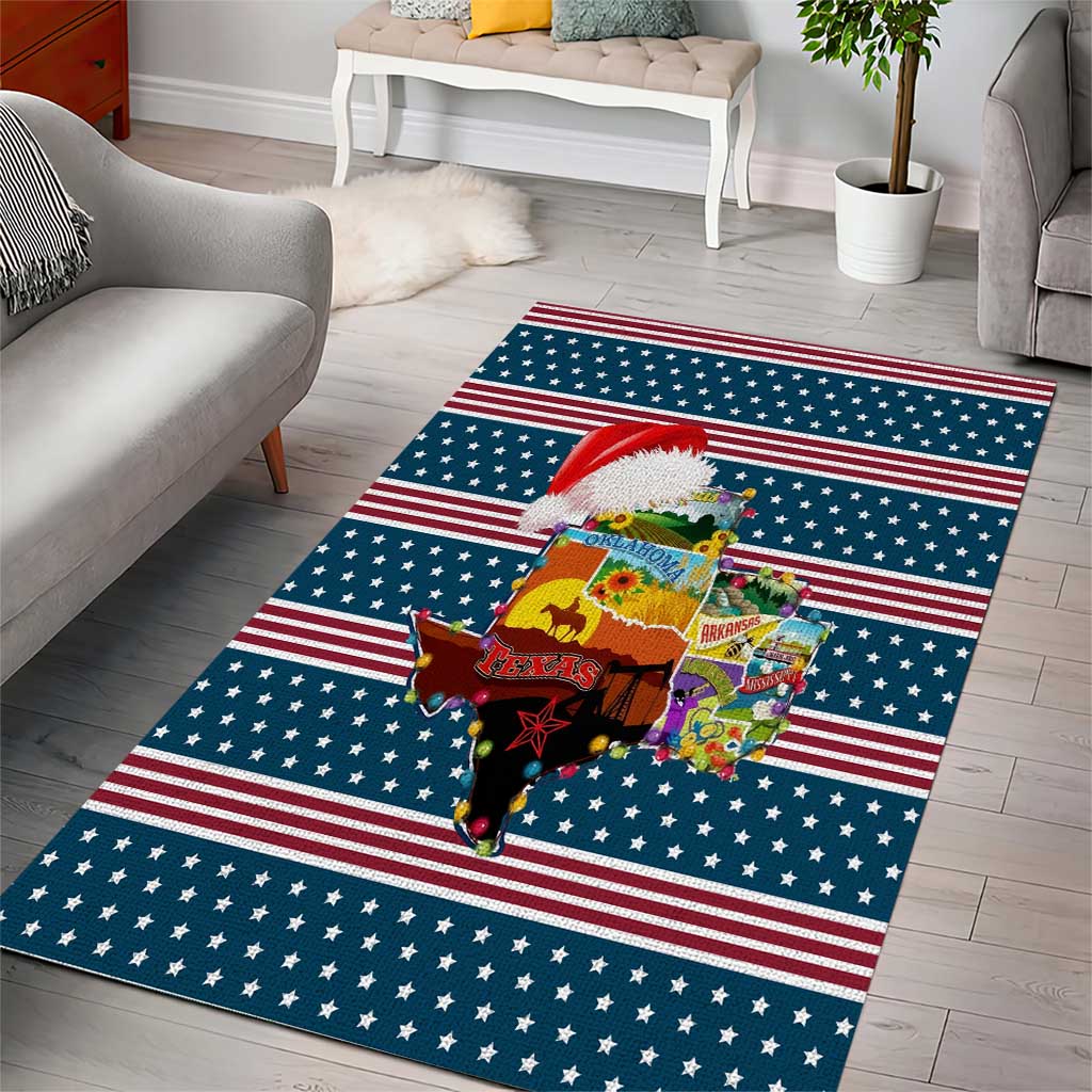 Texas Xmas Christmas Christmas Yall Christmas Area Rug Xmas Holiday Patterns - Wonder Print Shop