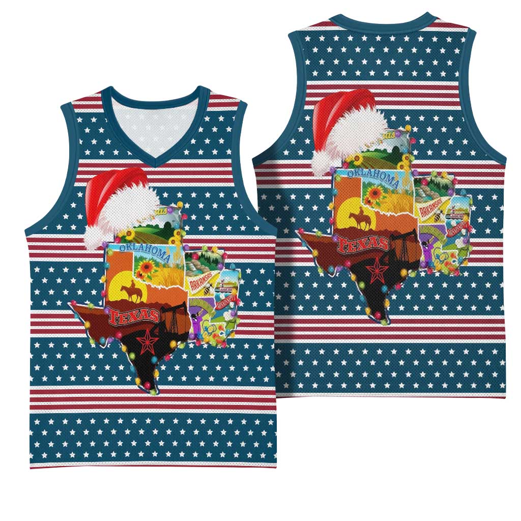 Texas Xmas Christmas Christmas Yall Christmas Basketball Jersey Xmas Holiday Patterns - Wonder Print Shop