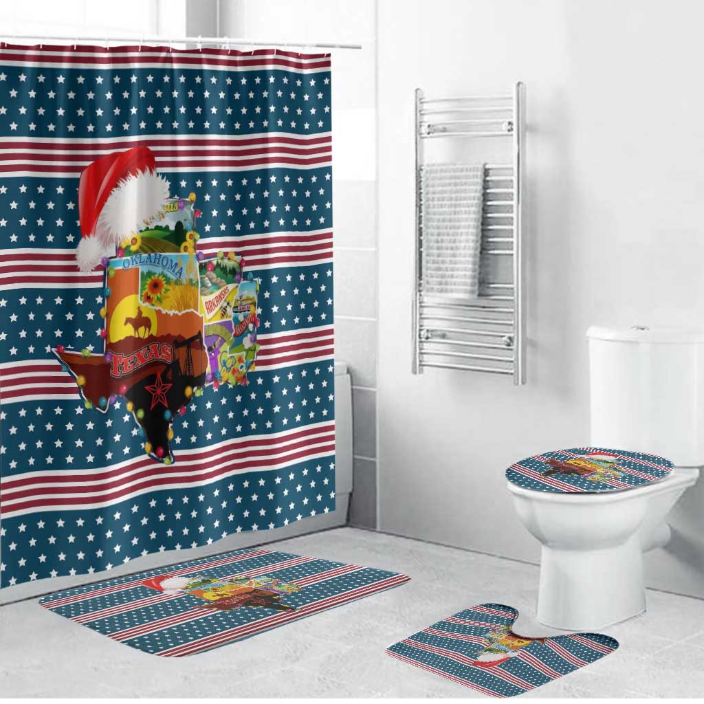 Texas Xmas Christmas Christmas Yall Christmas Bathroom Set Xmas Holiday Patterns - Wonder Print Shop
