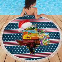 Texas Xmas Christmas Christmas Yall Christmas Beach Blanket Xmas Holiday Patterns - undefined