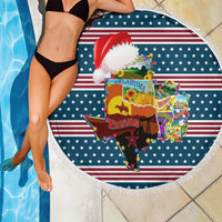 Texas Xmas Christmas Christmas Yall Christmas Beach Blanket Xmas Holiday Patterns - undefined