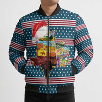 Texas Xmas Christmas Christmas Yall Christmas Bomber Puffer Jacket Xmas Holiday Patterns - Wonder Print Shop