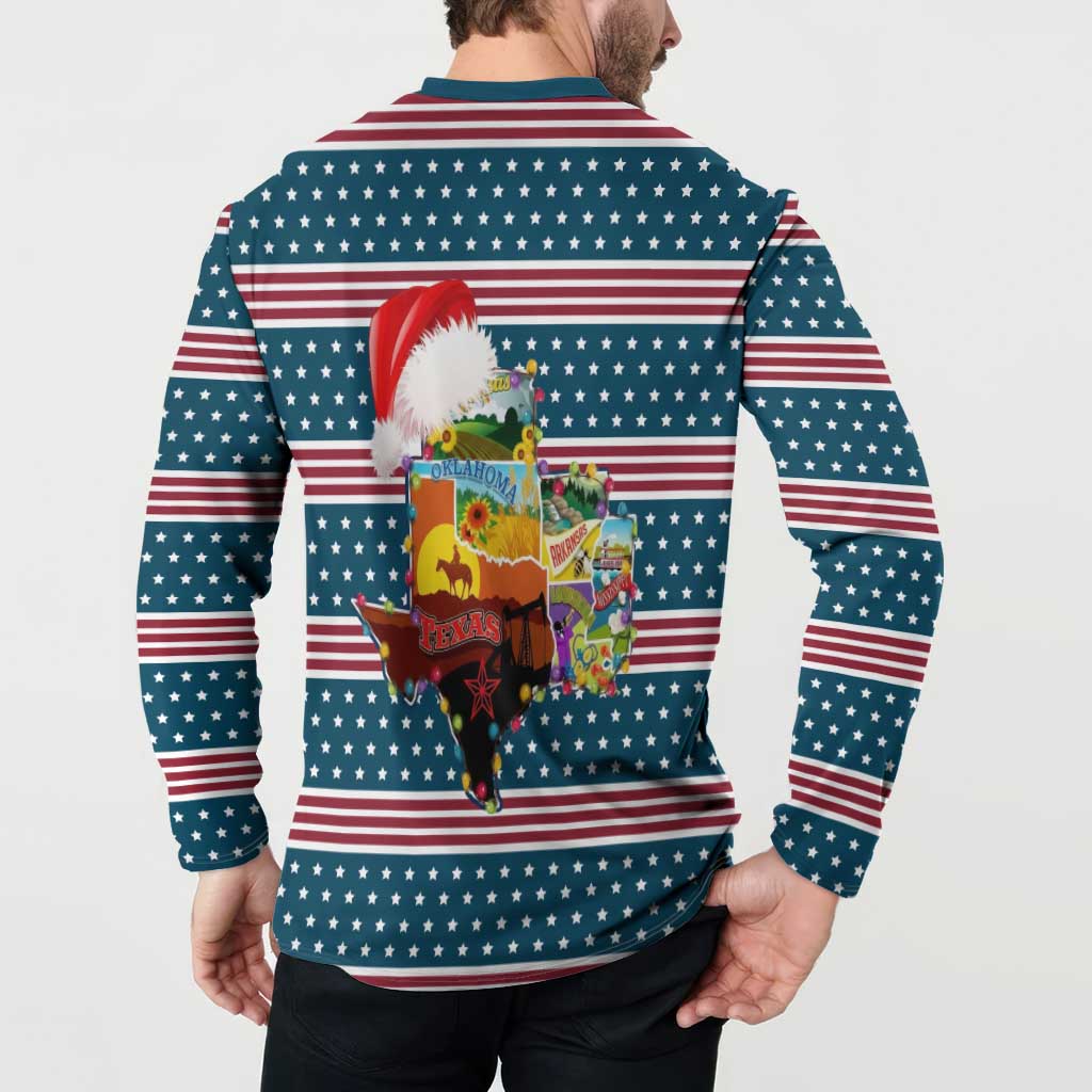Texas Xmas Christmas Christmas Yall Christmas Button Sweatshirt Xmas Holiday Patterns - undefined