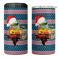 Texas Xmas Christmas Christmas Yall Christmas 4 in 1 Can Cooler Tumbler Xmas Holiday Patterns - Wonder Print Shop