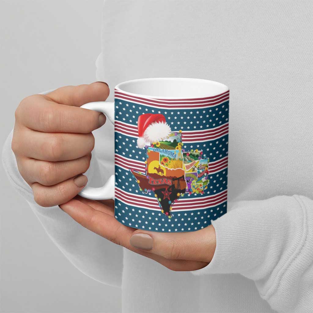 Texas Xmas Christmas Christmas Yall Christmas Ceramic Mug Xmas Holiday Patterns - Wonder Print Shop
