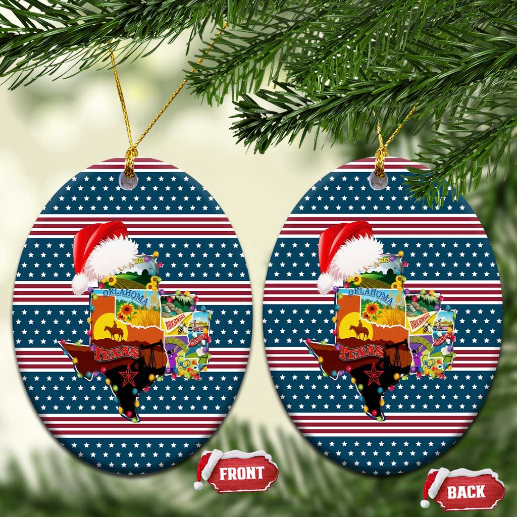 Texas Xmas Christmas Yall Christmas Ceramic Ornament Xmas Holiday Patterns - Wonder Print Shop