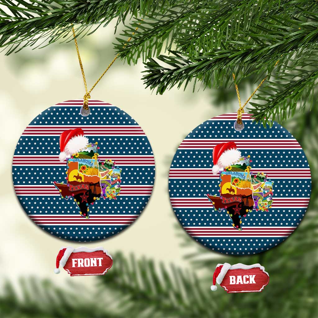 Texas Xmas Christmas Yall Christmas Ceramic Ornament Xmas Holiday Patterns - Wonder Print Shop
