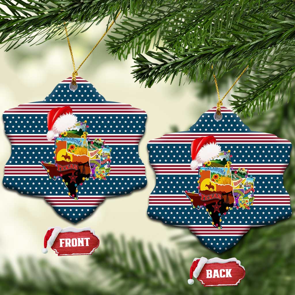 Texas Xmas Christmas Yall Christmas Ceramic Ornament Xmas Holiday Patterns - Wonder Print Shop