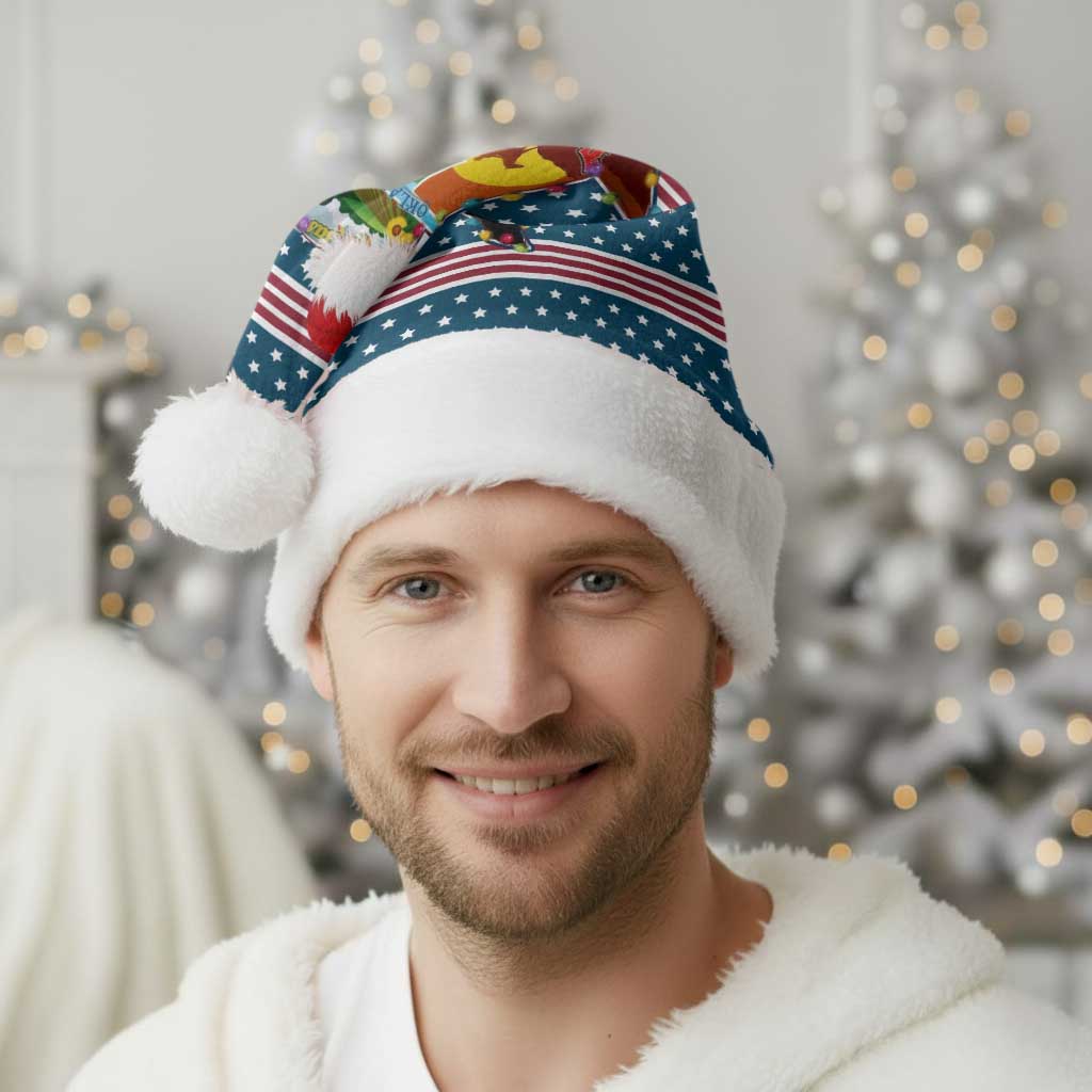 Texas Xmas Christmas Yall Christmas Santa Hat Xmas Holiday Patterns - Wonder Print Shop