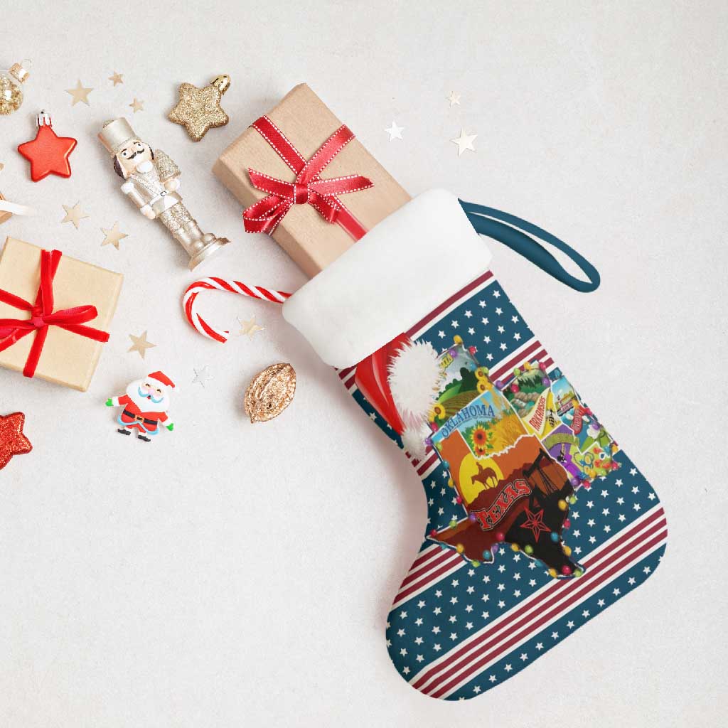 Texas Xmas Christmas Yall Christmas Stocking Xmas Holiday Patterns - Wonder Print Shop