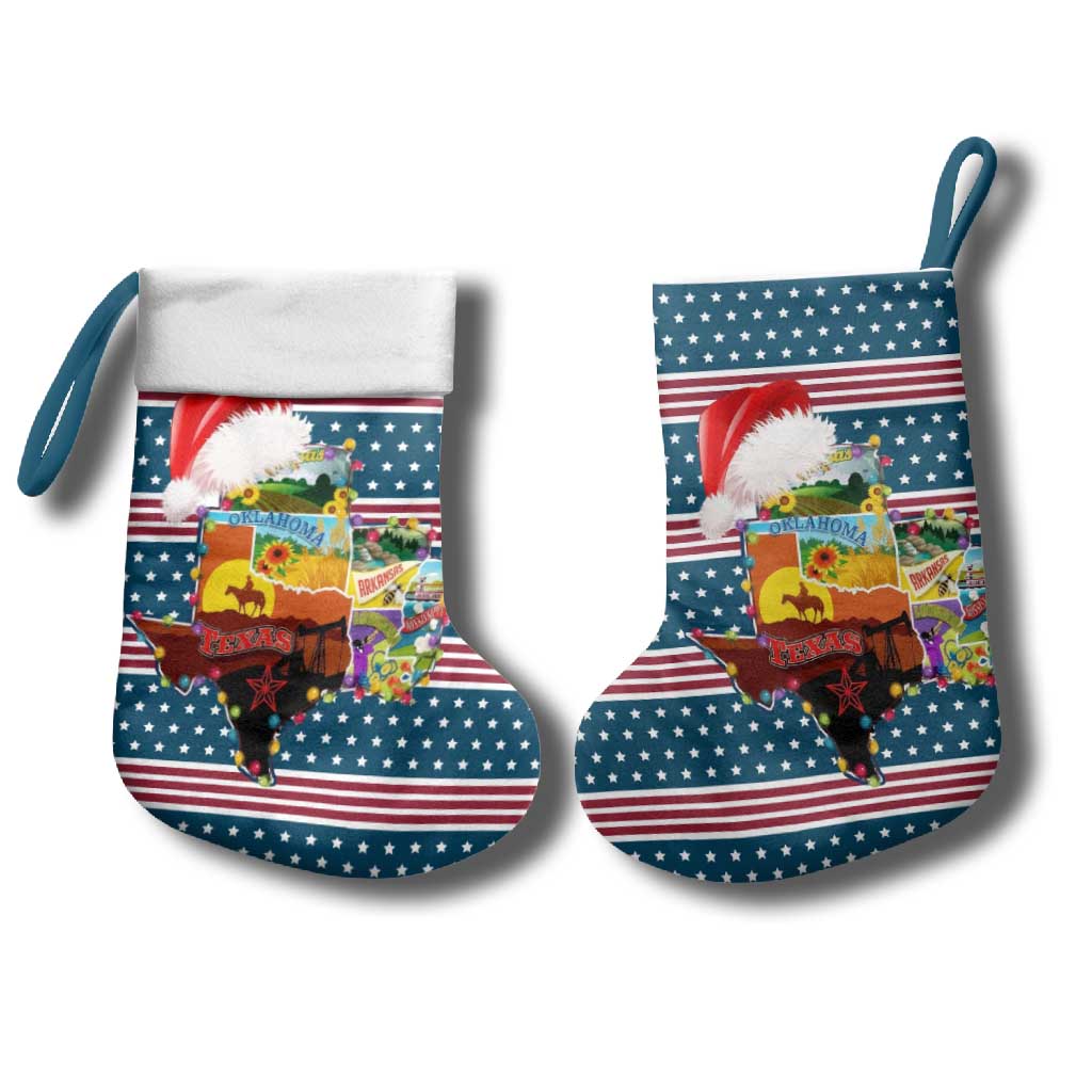 Texas Xmas Christmas Yall Christmas Stocking Xmas Holiday Patterns - Wonder Print Shop