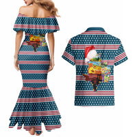 Texas Xmas Christmas Christmas Yall Christmas Couples Matching Mermaid Dress and Hawaiian Shirt Xmas Holiday Patterns - Wonder Print Shop
