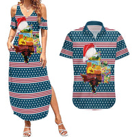 Texas Xmas Christmas Christmas Yall Christmas Couples Matching Summer Maxi Dress and Hawaiian Shirt Xmas Holiday Patterns - Wonder Print Shop