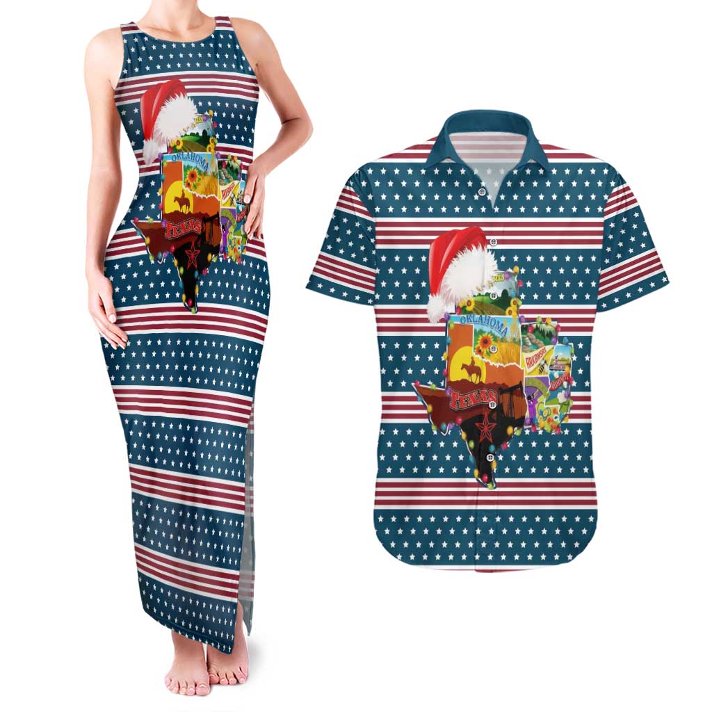 Texas Xmas Christmas Christmas Yall Christmas Couples Matching Tank Maxi Dress and Hawaiian Shirt Xmas Holiday Patterns - Wonder Print Shop