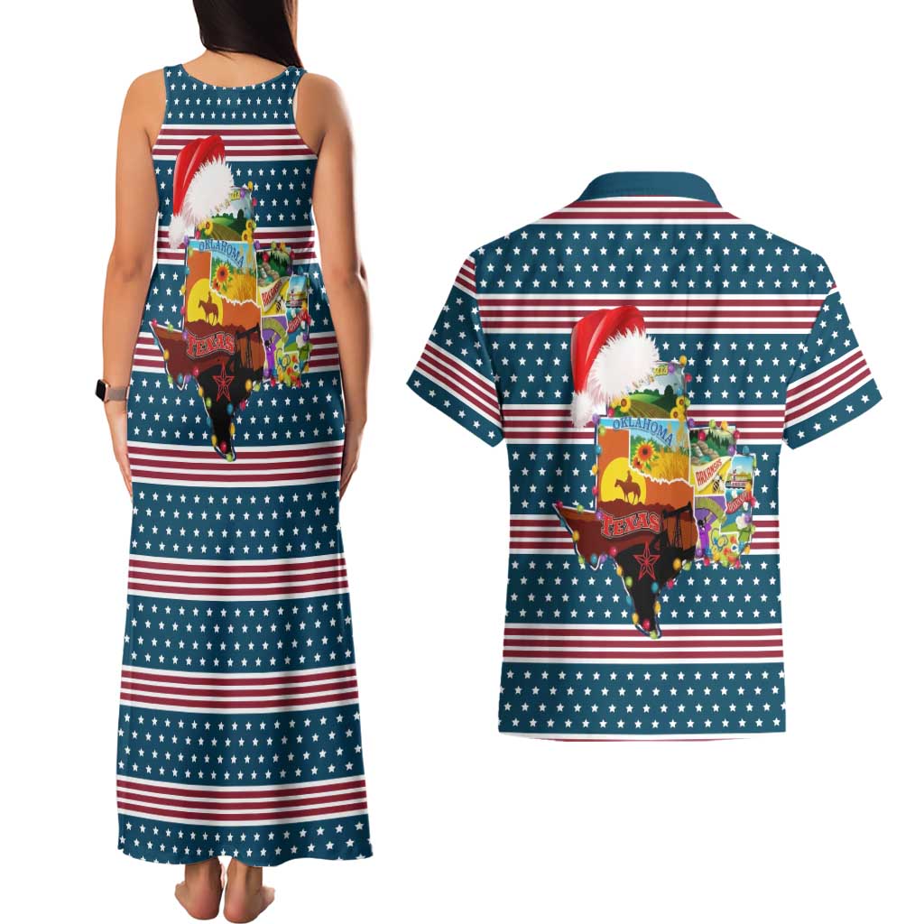 Texas Xmas Christmas Christmas Yall Christmas Couples Matching Tank Maxi Dress and Hawaiian Shirt Xmas Holiday Patterns - Wonder Print Shop