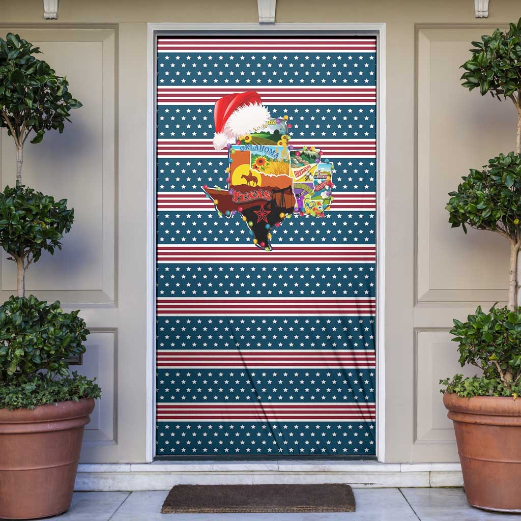 Texas Xmas Christmas Christmas Yall Christmas Door Cover Xmas Holiday Patterns - undefined