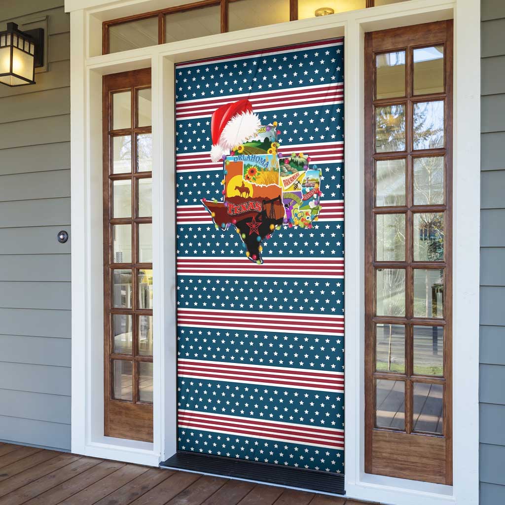 Texas Xmas Christmas Christmas Yall Christmas Door Cover Xmas Holiday Patterns - undefined