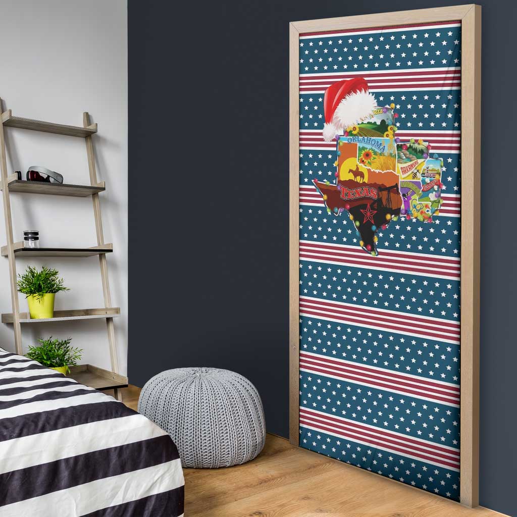 Texas Xmas Christmas Christmas Yall Christmas Door Cover Xmas Holiday Patterns - undefined