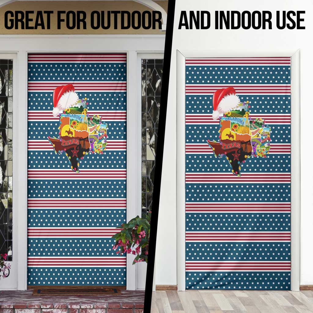 Texas Xmas Christmas Christmas Yall Christmas Door Cover Xmas Holiday Patterns - undefined