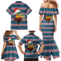 Texas Xmas Christmas Christmas Yall Christmas Family Matching Mermaid Dress and Hawaiian Shirt Xmas Holiday Patterns - Wonder Print Shop