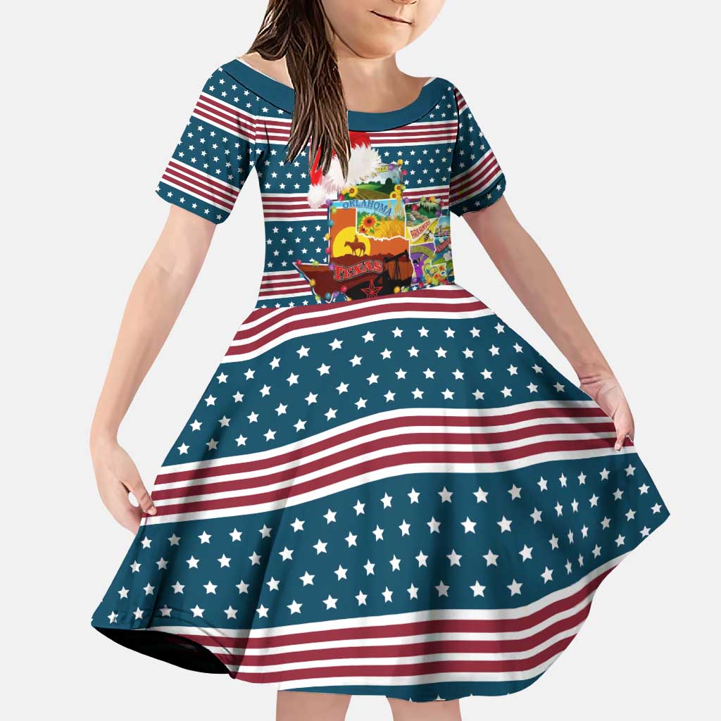 Texas Xmas Christmas Christmas Yall Christmas Family Matching Off The Shoulder Long Sleeve Dress and Hawaiian Shirt Xmas Holiday Patterns - Wonder Print Shop