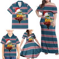 Texas Xmas Christmas Christmas Yall Christmas Family Matching Off Shoulder Maxi Dress and Hawaiian Shirt Xmas Holiday Patterns - Wonder Print Shop