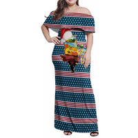 Texas Xmas Christmas Christmas Yall Christmas Family Matching Off Shoulder Maxi Dress and Hawaiian Shirt Xmas Holiday Patterns - Wonder Print Shop