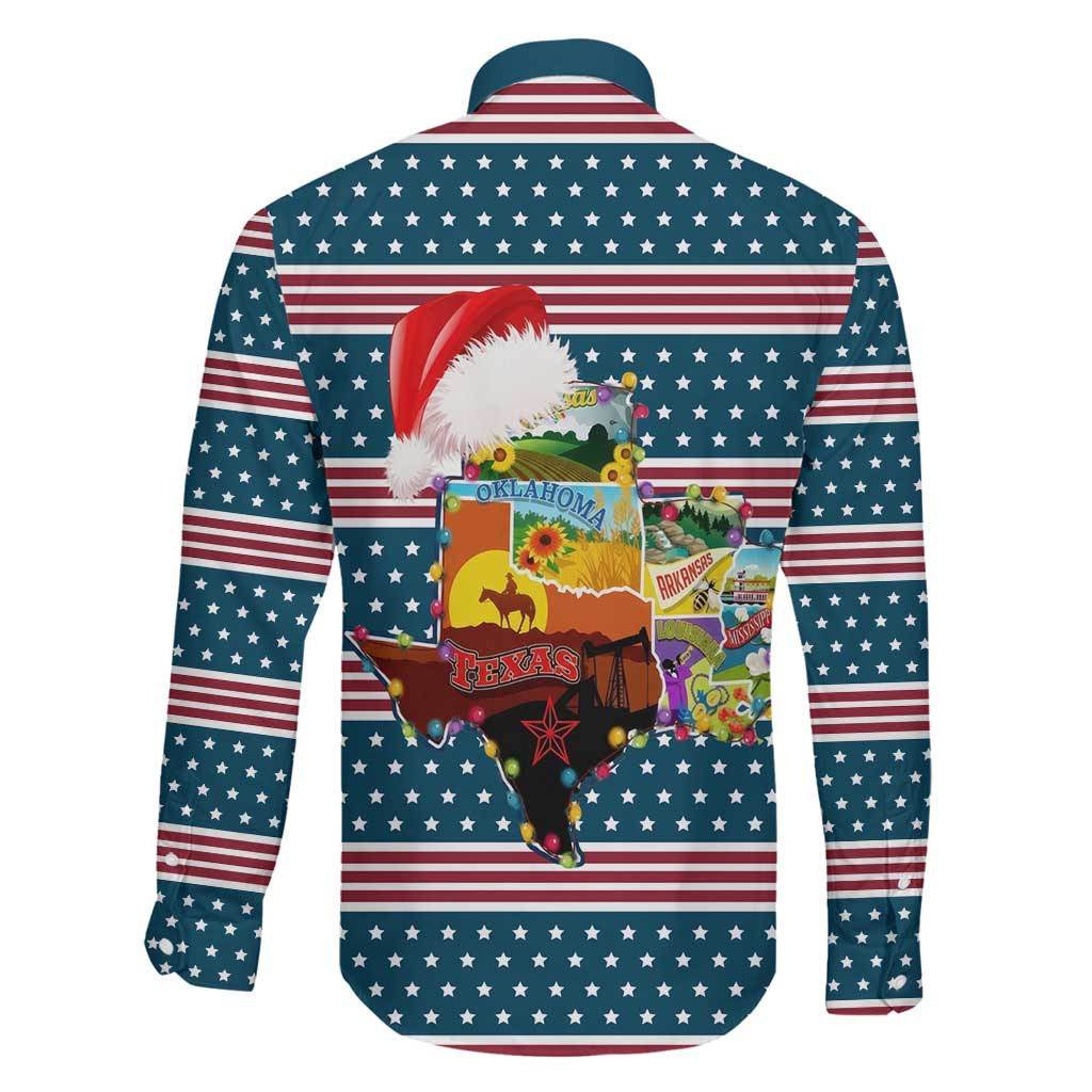 Texas Xmas Christmas Christmas Yall Christmas Family Matching Off Shoulder Short Dress and Hawaiian Shirt Xmas Holiday Patterns - Wonder Print Shop