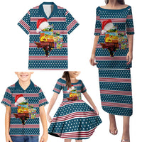 Texas Xmas Christmas Christmas Yall Christmas Family Matching Puletasi and Hawaiian Shirt Xmas Holiday Patterns - Wonder Print Shop