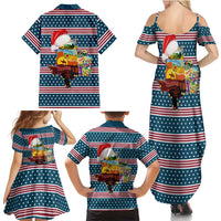 Texas Xmas Christmas Christmas Yall Christmas Family Matching Summer Maxi Dress and Hawaiian Shirt Xmas Holiday Patterns - Wonder Print Shop