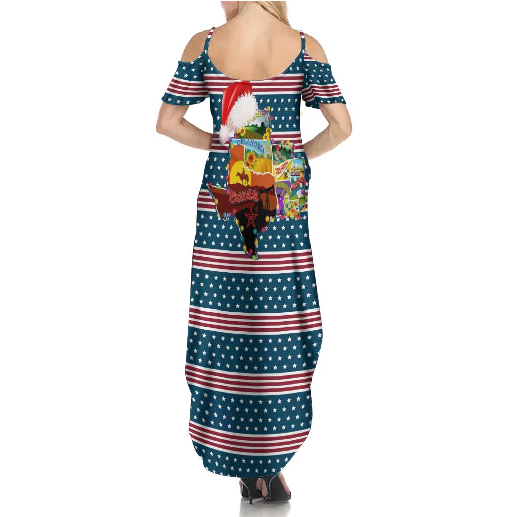 Texas Xmas Christmas Christmas Yall Christmas Family Matching Summer Maxi Dress and Hawaiian Shirt Xmas Holiday Patterns - Wonder Print Shop