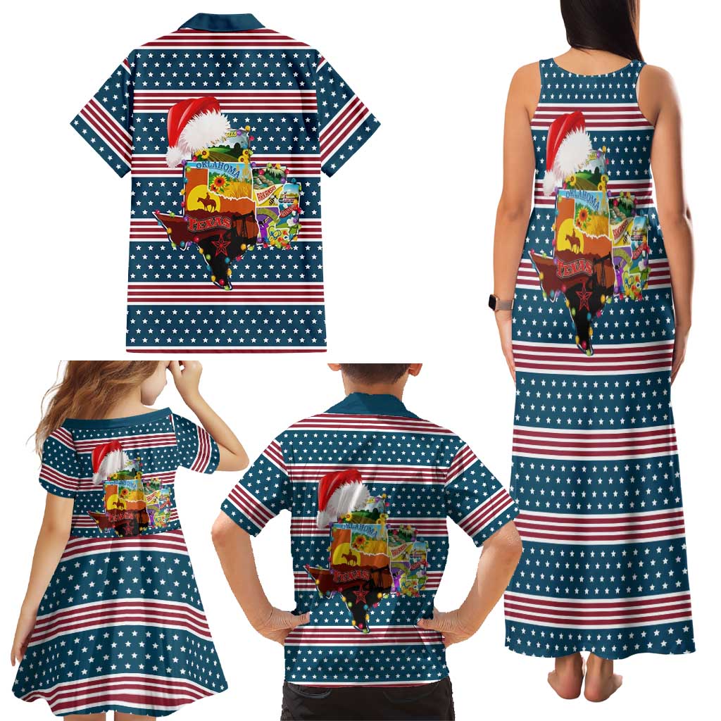 Texas Xmas Christmas Christmas Yall Christmas Family Matching Tank Maxi Dress and Hawaiian Shirt Xmas Holiday Patterns - Wonder Print Shop