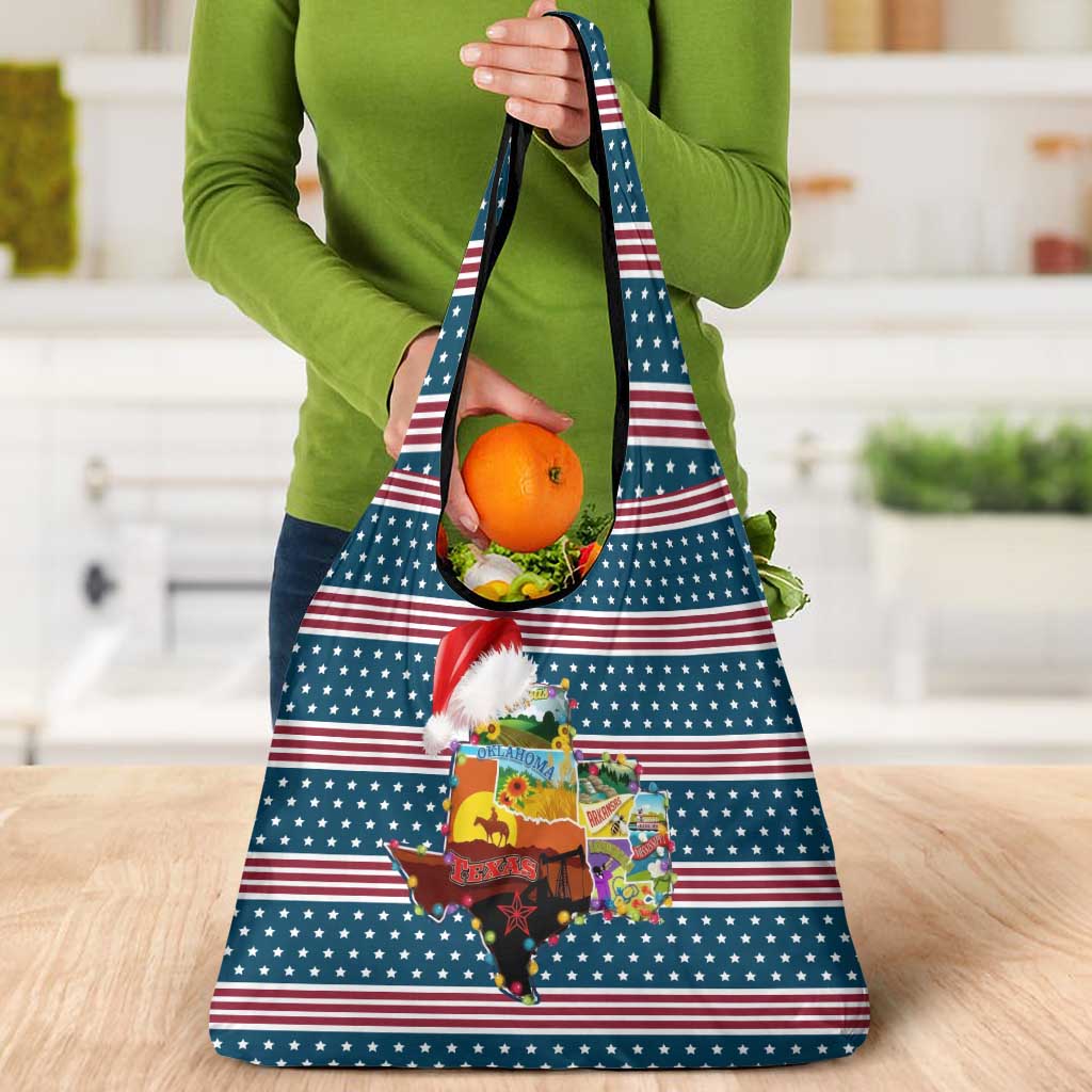 Texas Xmas Christmas Christmas Yall Christmas Grocery Bag Xmas Holiday Patterns - Wonder Print Shop