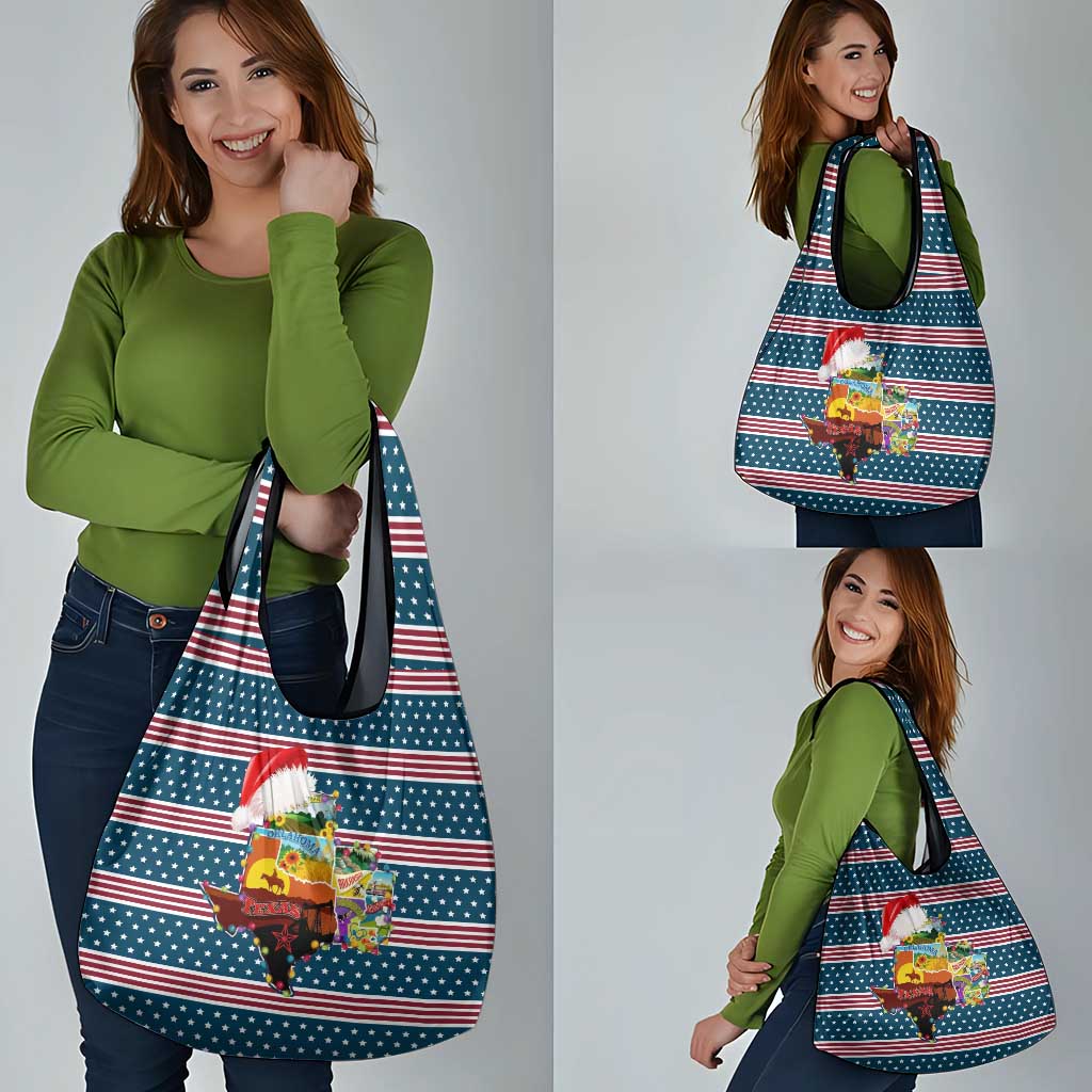 Texas Xmas Christmas Christmas Yall Christmas Grocery Bag Xmas Holiday Patterns - Wonder Print Shop