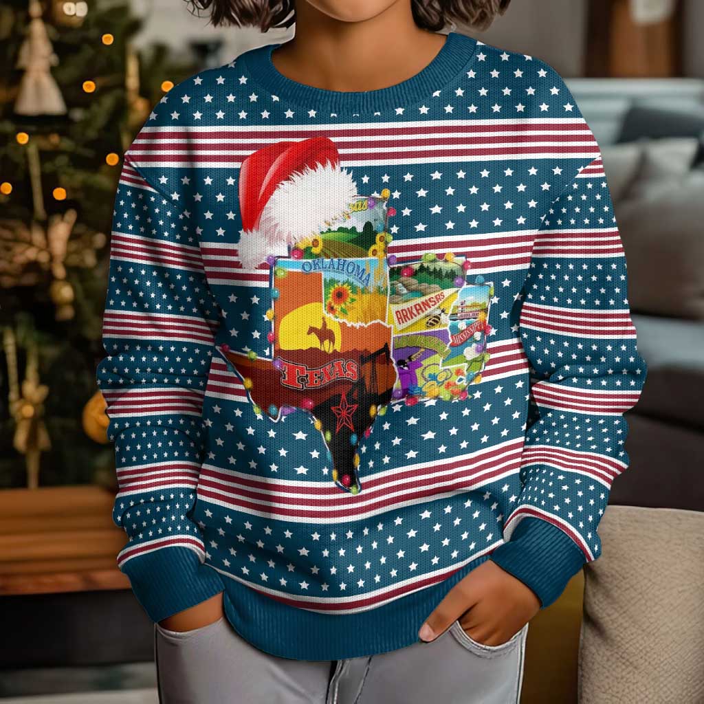 Texas Xmas Christmas Yall Christmas Kid Ugly Christmas Sweater Xmas Holiday Patterns - Wonder Print Shop