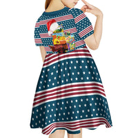 Texas Xmas Christmas Christmas Yall Christmas Kid Short Sleeve Dress Xmas Holiday Patterns - Wonder Print Shop