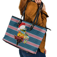 Texas Xmas Christmas Christmas Yall Christmas Leather Tote Bag Xmas Holiday Patterns - Wonder Print Shop