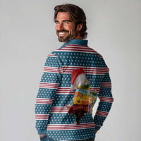 Texas Xmas Christmas Christmas Yall Christmas Long Sleeve Polo Shirt Xmas Holiday Patterns - Wonder Print Shop