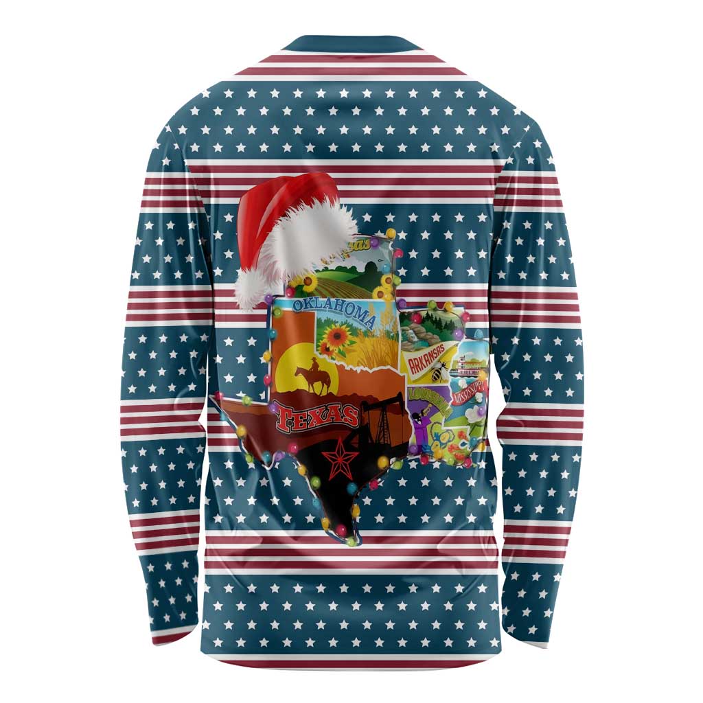 Texas Xmas Christmas Christmas Yall Christmas Long Sleeve Shirt Xmas Holiday Patterns - Wonder Print Shop