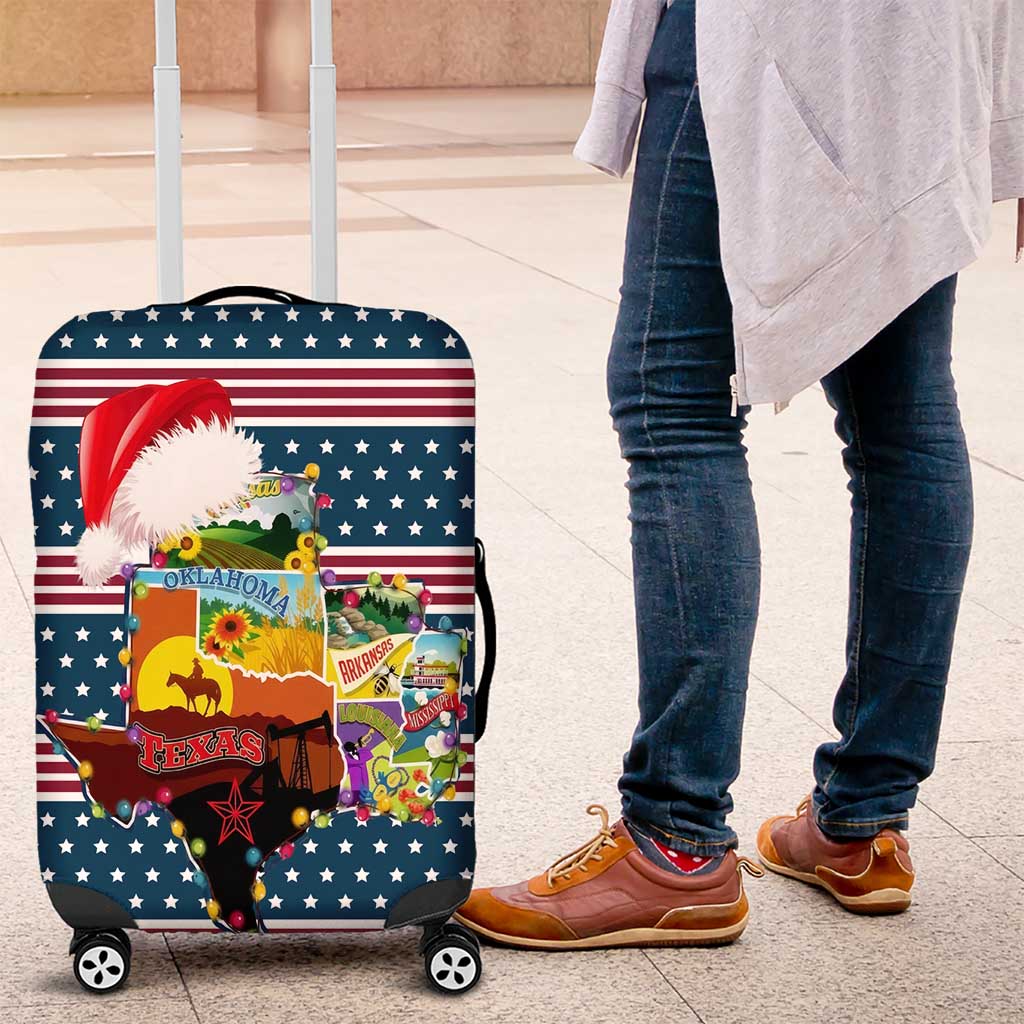 Texas Xmas Christmas Christmas Yall Christmas Luggage Cover Xmas Holiday Patterns - Wonder Print Shop