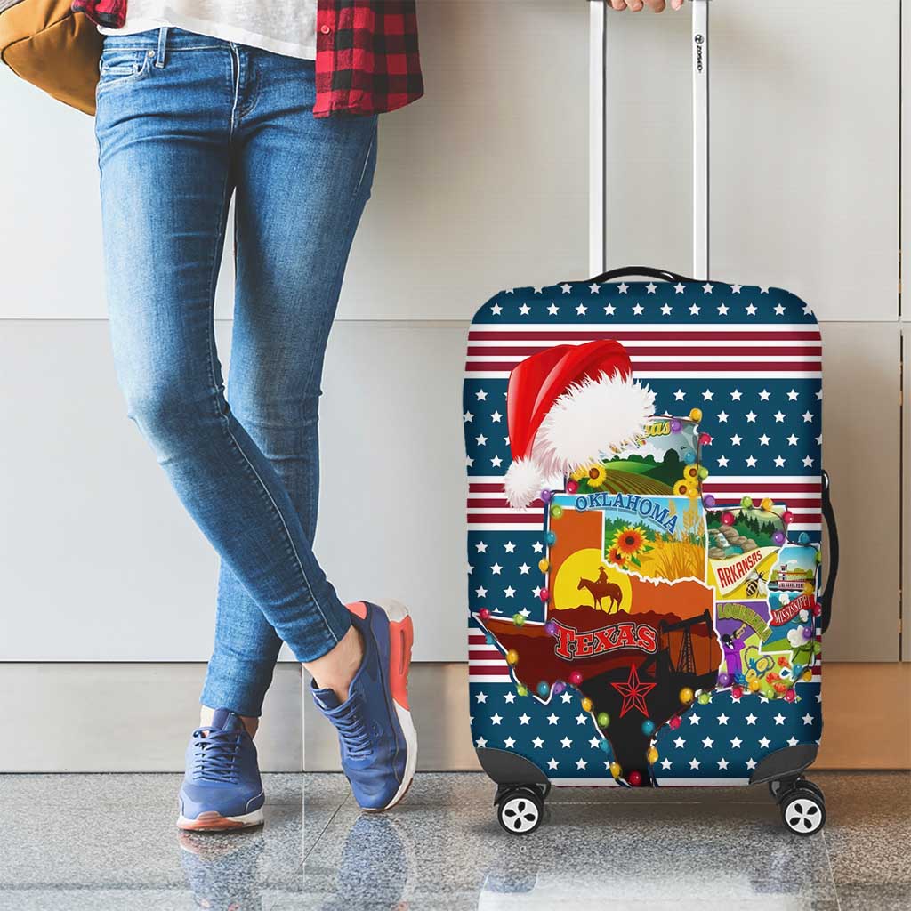 Texas Xmas Christmas Christmas Yall Christmas Luggage Cover Xmas Holiday Patterns - Wonder Print Shop