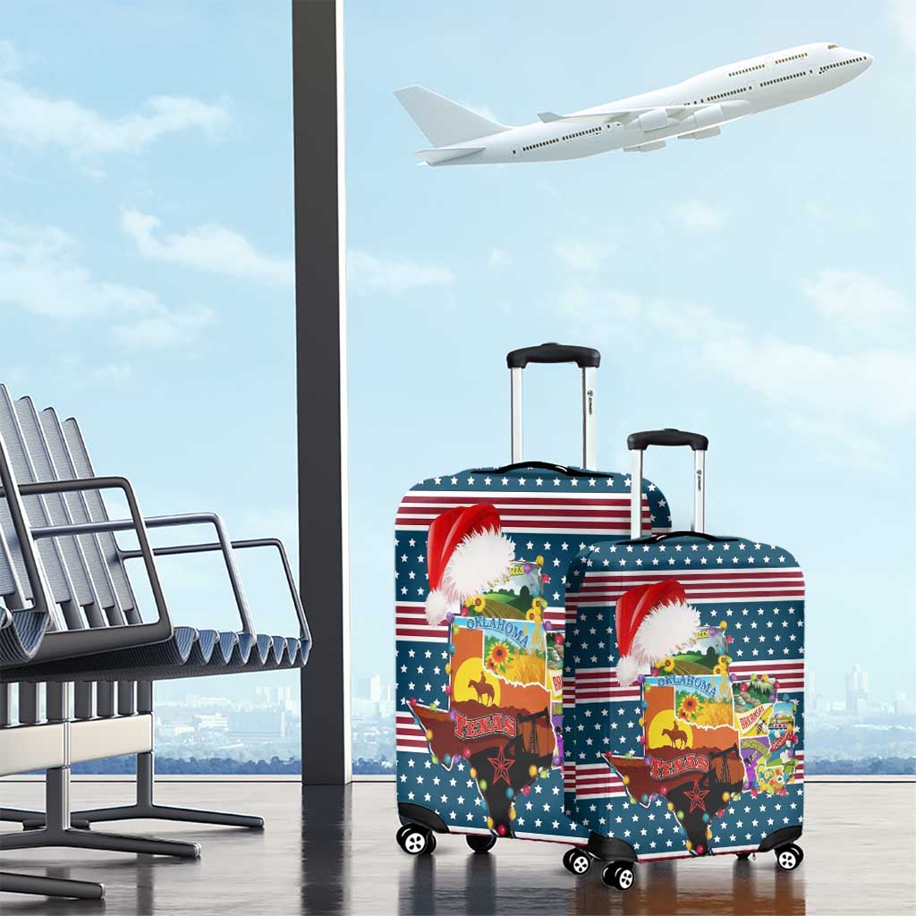 Texas Xmas Christmas Christmas Yall Christmas Luggage Cover Xmas Holiday Patterns - Wonder Print Shop
